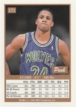 1990-91 SkyBox Jerome Richardson #173 card back image
