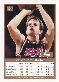 1990-91 SkyBox Jon Sundvold #153 card back image