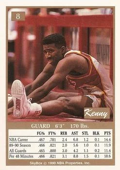 1990-91 SkyBox Kenny Smith SP #8 card back image