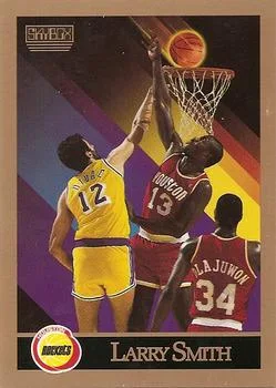 1990-91 SkyBox Larry Smith CORCOR: "251 lbs." on back #111b card image