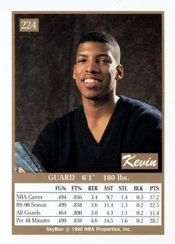 1990-91 SkyBox Kevin Johnson PROTO [Prototypes] Prototypes #224 card back image