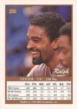 1990-91 SkyBox Ralph Sampson #250 card back image