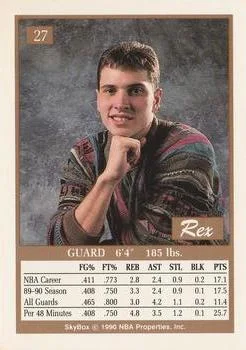 1990-91 SkyBox Rex Chapman #27 card back image
