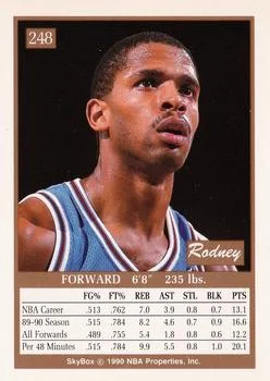 1990-91 SkyBox Rodney McCray SP #248 card back image