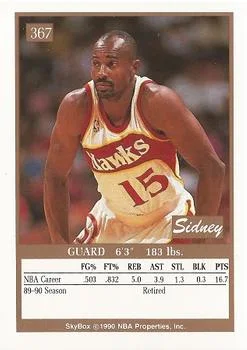 1990-91 SkyBox Sidney Moncrief #367 card back image