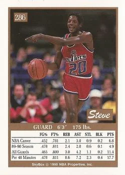 1990-91 SkyBox Steve Colter SP #286 card back image