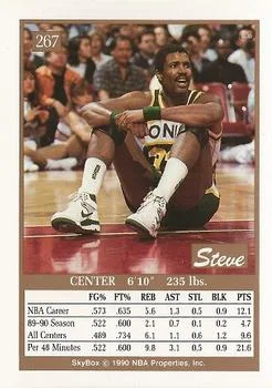 1990-91 SkyBox Steve Johnson SP #267 card back image