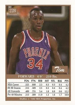 1990-91 SkyBox Tim Perry #228 card back image
