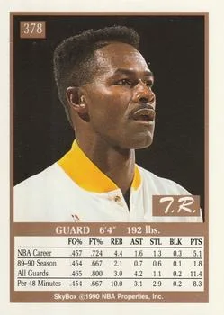 1990-91 SkyBox T.R. Dunn #378 card back image