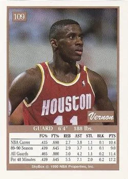 1990-91 SkyBox Vernon Maxwell #109 card back image