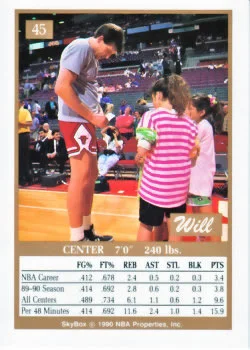 1990-91 SkyBox Will Perdue #45 card back image