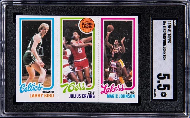 1990-91 Topps Larry Bird/Julius Erving/Magic Johnson #6 card image