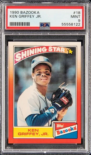 1990 Bazooka Ken Griffey Jr. #18 card image
