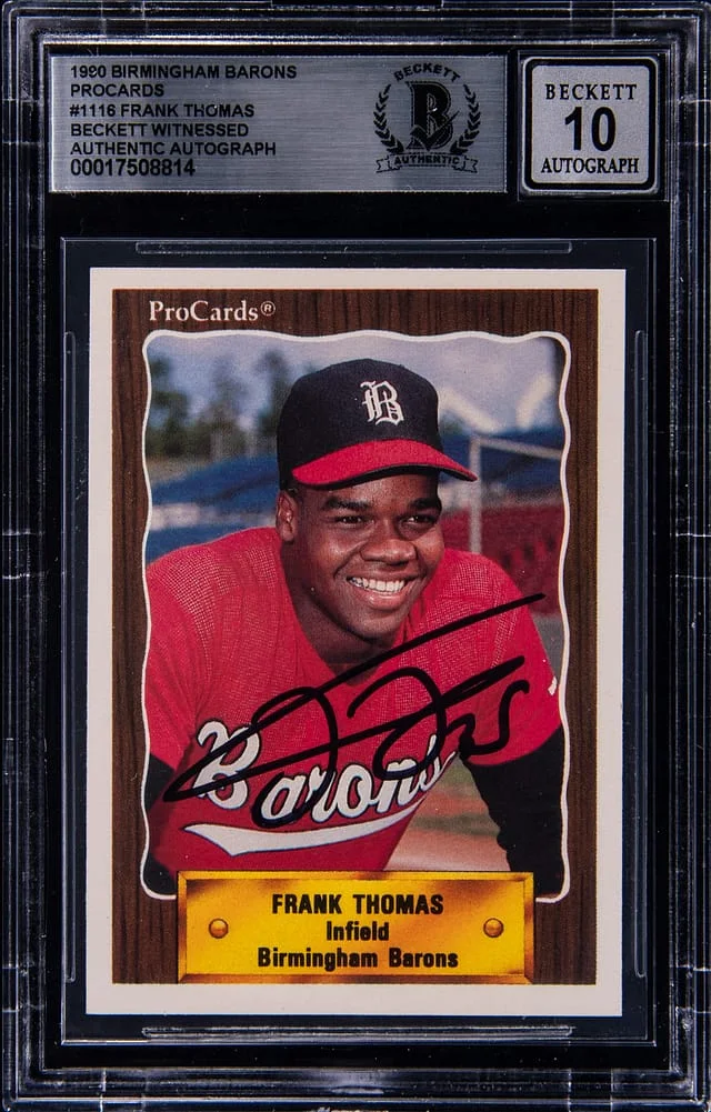 1990 Birmingham Barons Procards Frank Thomas #1116 card image