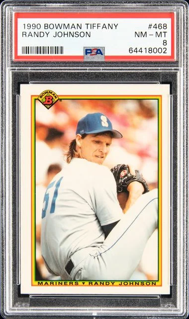 1990 Bowman Randy Johnson Tiffany #468 card image