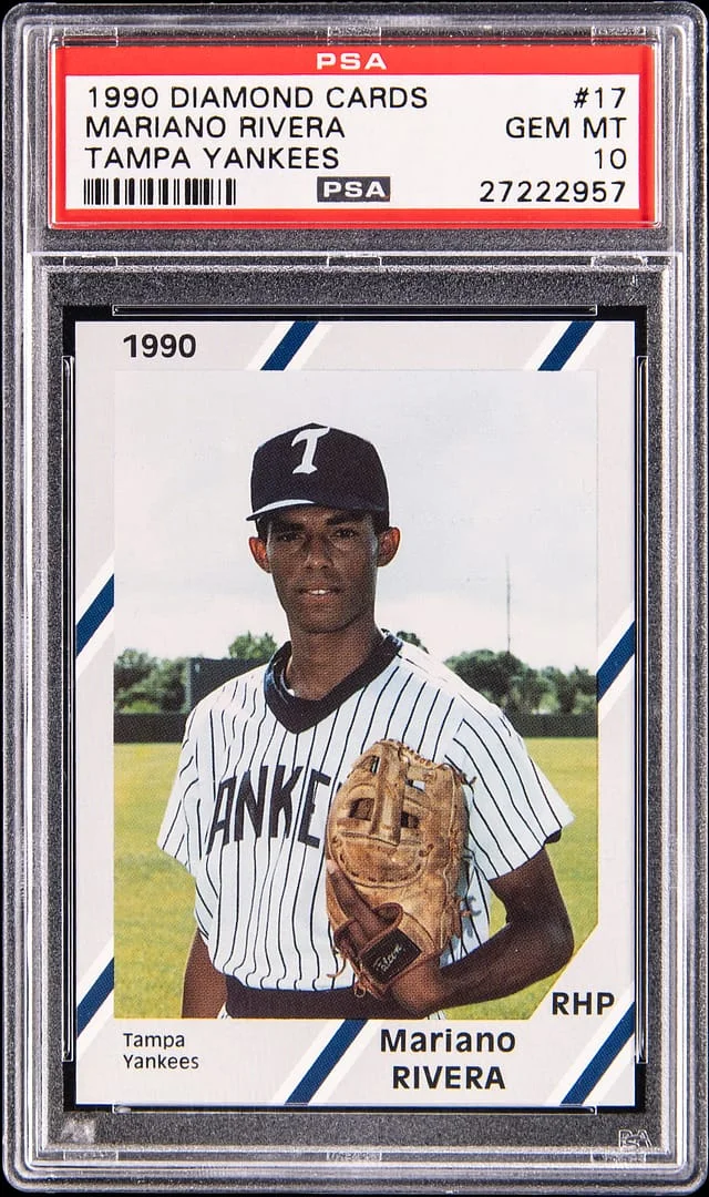 1990 Diamond Cards Tampa Yankees Mariano Rivera #17 card image