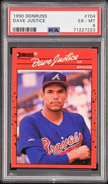 1990 Donruss Dave Justice #704 card image
