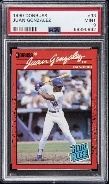 1990 Donruss Juan Gonzalez #33 card image