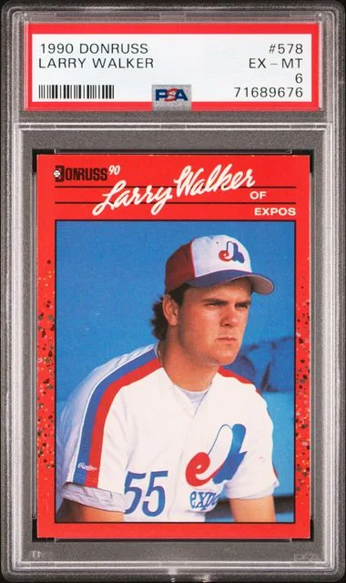 1990 Donruss Larry Walker #578 card image