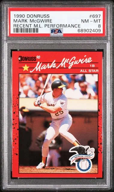 1990 Donruss Mark McGwire Recent Major League Performance #697 card image