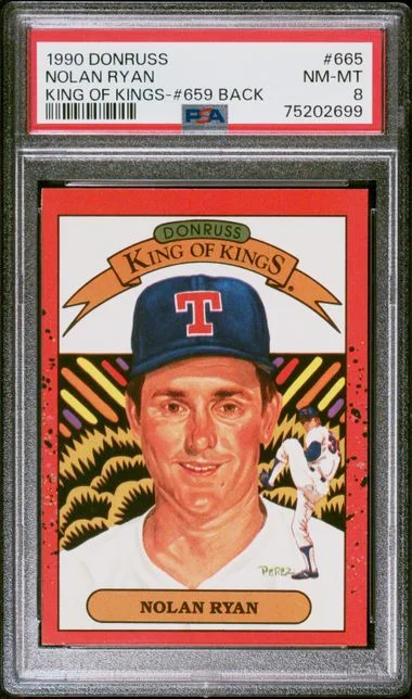 1990 Donruss Nolan Ryan, #659 Back King Of Kings #665 card image