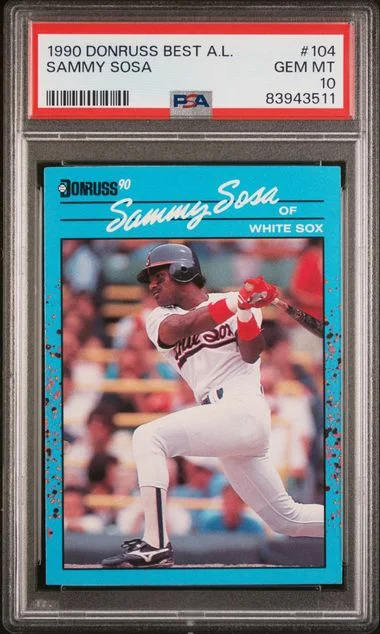 1990 Donruss Sammy Sosa Best A.L. #104 card image