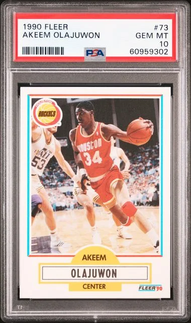 1990 Fleer Akeem Olajuwon #73 card image