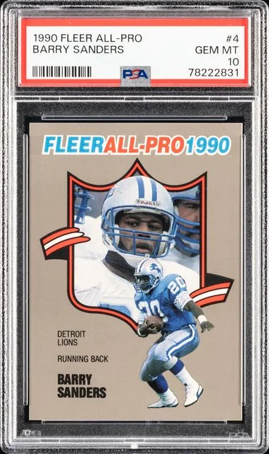 1990 Fleer Barry Sanders All-Pro #4 card image