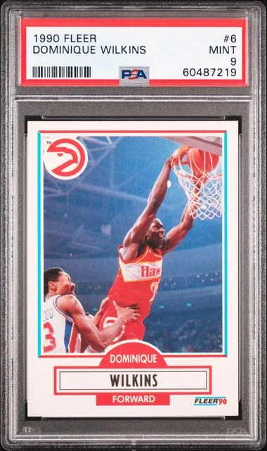 1990 Fleer Dominique Wilkins #6 card image
