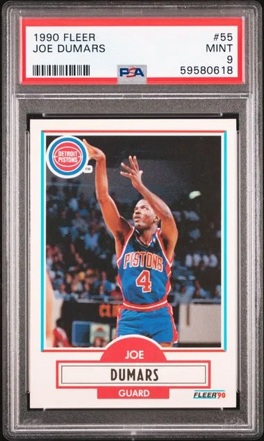 1990 Fleer Joe Dumars #55 card image