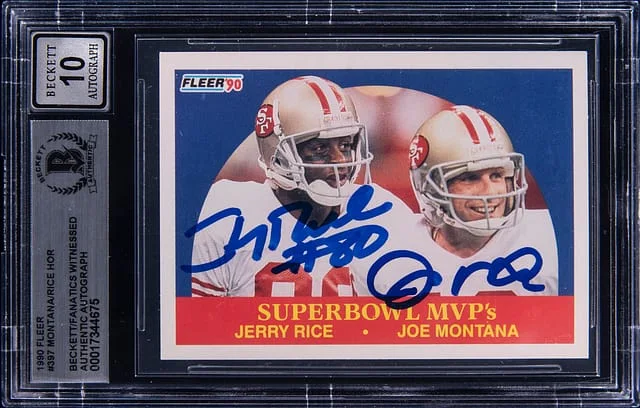 1990 Fleer Joe Montana/Jerry Rice #397 card image