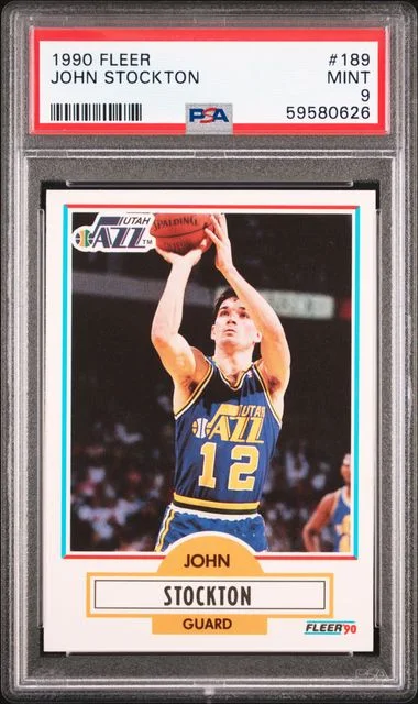 1990 Fleer John Stockton #189 card image