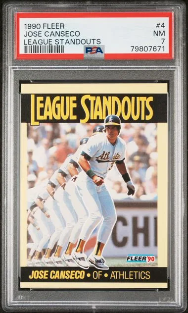 1990 Fleer Jose Canseco League Standouts #4 card image