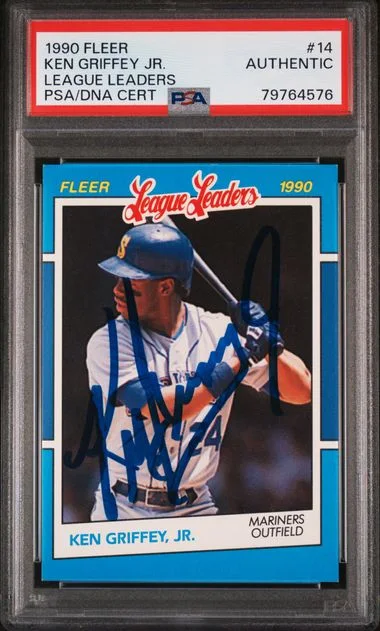 1990 Fleer Ken Griffey Jr. League Leaders #14 card image
