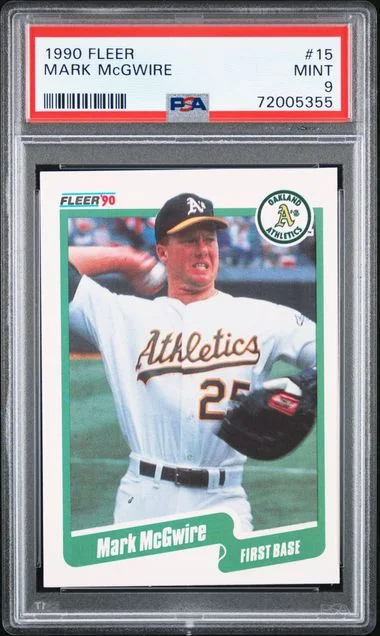 1990 Fleer Mark McGwire #15 card image