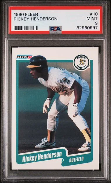 1990 Fleer Rickey Henderson #10 card image