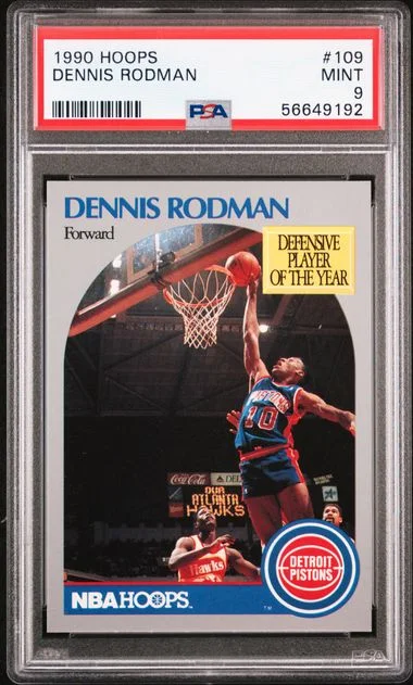 1990 Hoops Dennis Rodman #109 card image
