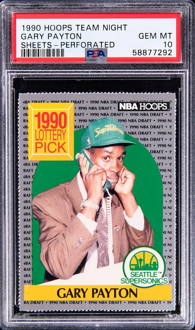 1990 Hoops Gary Payton Team Night Perforated #NNO card image