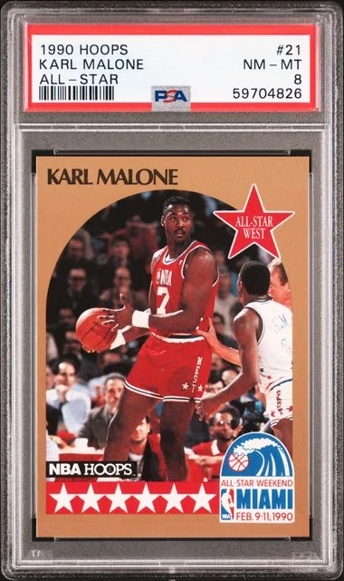 1990 Hoops Karl Malone All-Star #21 card image