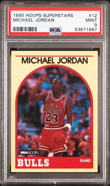 1990 Hoops Michael Jordan Superstars #12 card image