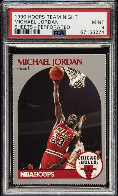 1990 Hoops Team Night Sheets Perforated Michael Jordan #no-number card image