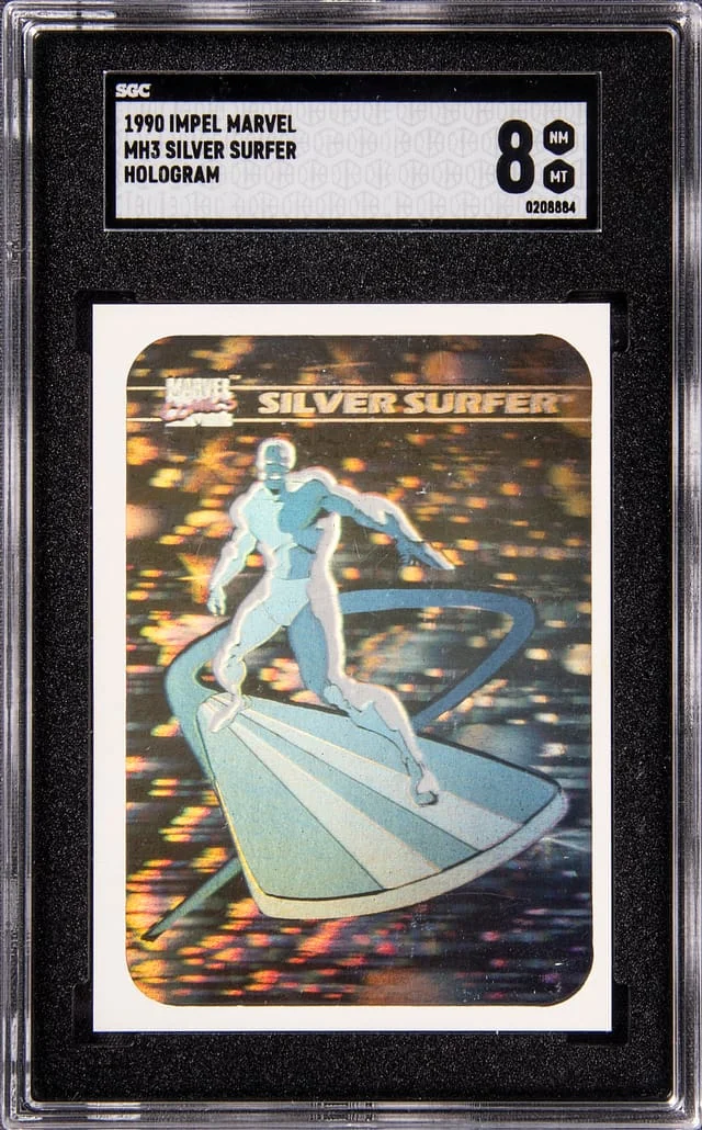 1990 Impel Marvel Hologram Silver Surfer #MH3 card image