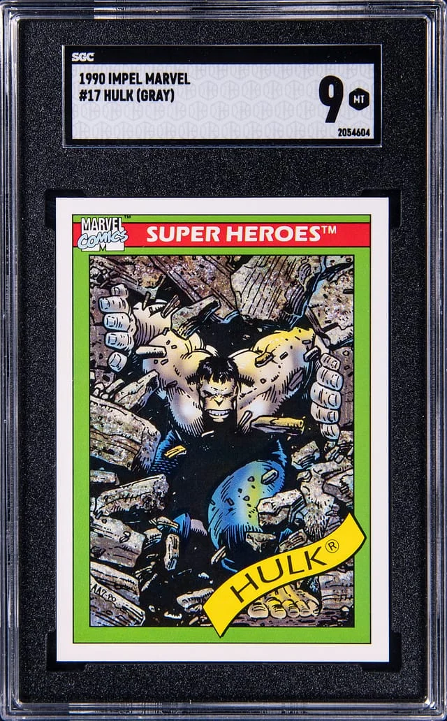 1990 Impel Marvel Hulk, Gray #17 card image