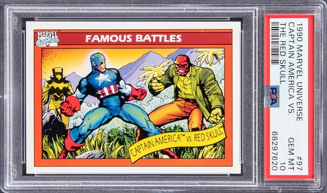 1990 Impel Marvel Universe Captain America vs. The Red Skull #97 card image