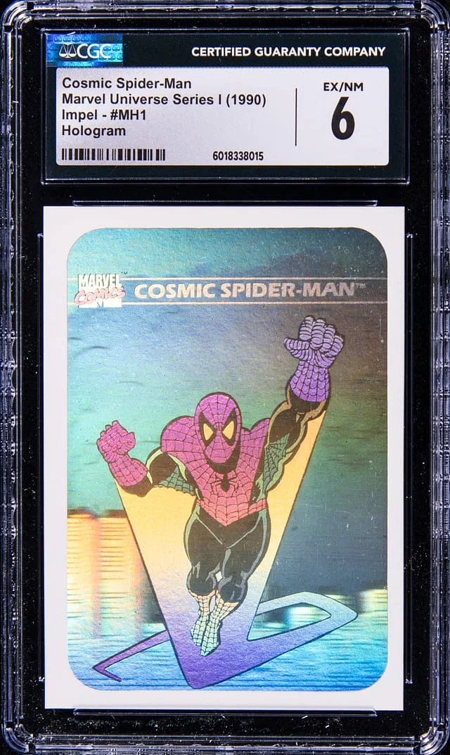 1990 Impel Marvel Universe Series I Hologram Cosmic Spider-Man #MH1 card image