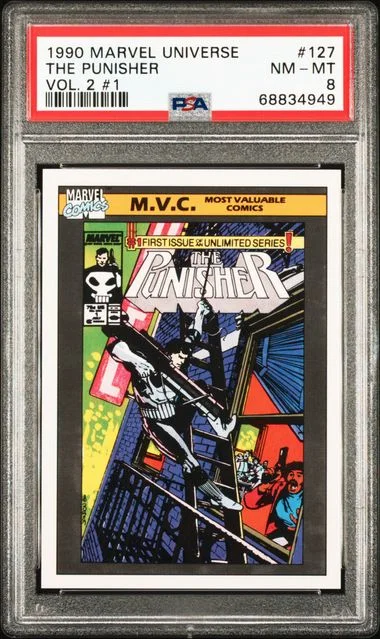 1990 Impel Marvel Universe Vol. 2 127 The Punisher #1 card image