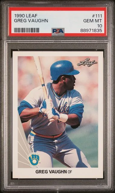 1990 Leaf Greg Vaughn #111 card image