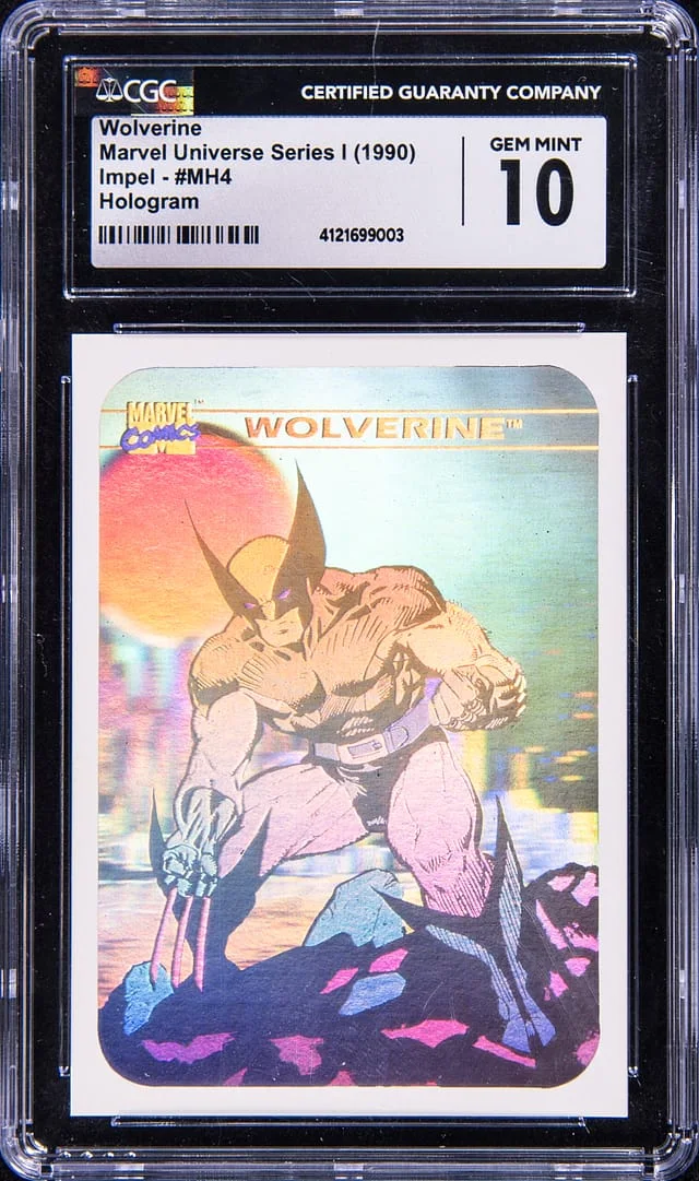 1990 Marvel Impel Universe Series I Hologram Wolverine #MH4 card image
