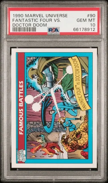 1990 Marvel Universe Doctor Doom Fantastic Four vs. #90 card image