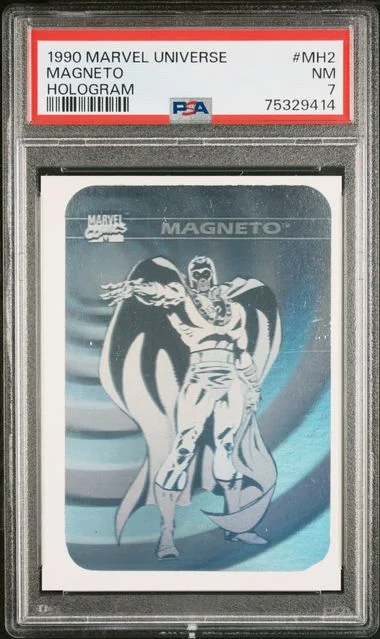 1990 Marvel Universe Hologram Magneto #MH2 card image